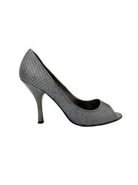 Enzo Angiolini Textured Diamond Open Toe Heels | 7.5